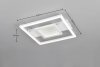 Nowoczesna lampa sufitowa LED biała metalowa prostokąt kwadrat klasyczna minimalistyczna designerska WHEELER R64801931 Rl